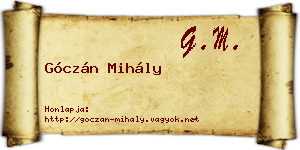 Góczán Mihály névjegykártya