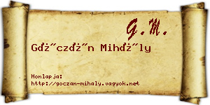 Góczán Mihály névjegykártya
